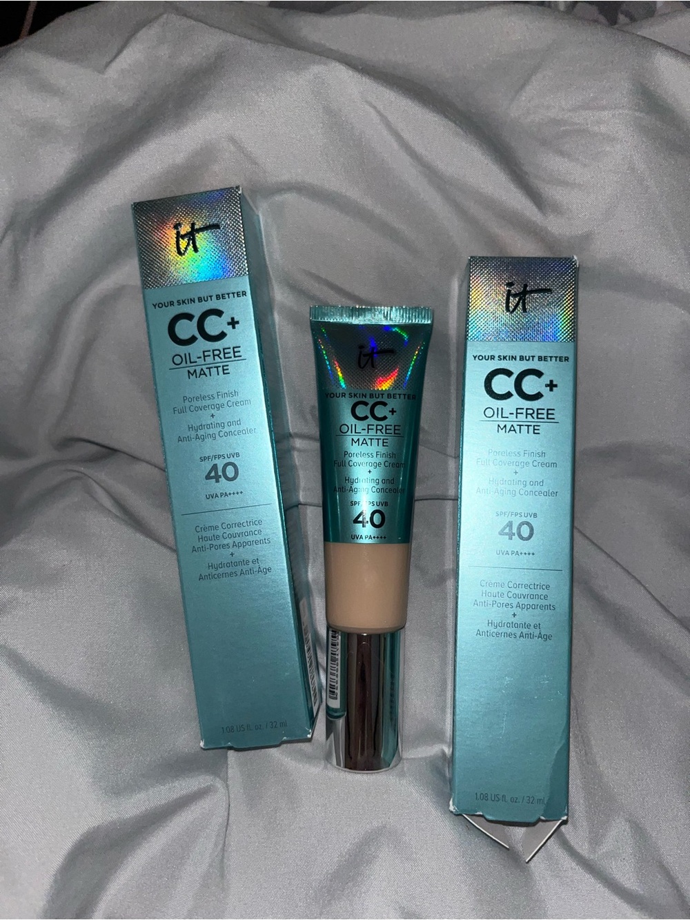 IT Cosmetics CC+ Oil-Free Matte Full Coverage Cream SPF 40. Fair